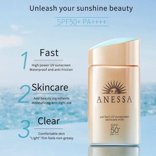 ANESSA Perfect UV Sunscreen Skincare Milk 60ml #สีทอง