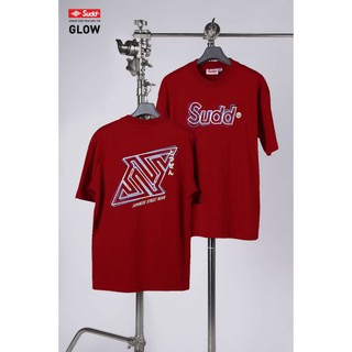 Sudd เสื้อยืดโอเวอร์ไซส์ รุ่น Glow สีแดง