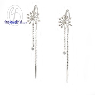 Finejewelthai ต่างหูเพชร-ต่างหูเงิน-เงินแท้ 925-ออกแบบพิเศษ-Silver-Design-Diamond-Earring - E1079cz00-2