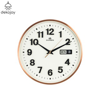 DOGENI นาฬิกาแขวน รุ่น WNM003RG นาฬิกาแขวนผนัง นาฬิกาติดผนัง อลูมิเนียม แสดงวัน สัปดาห์ Dekojoy