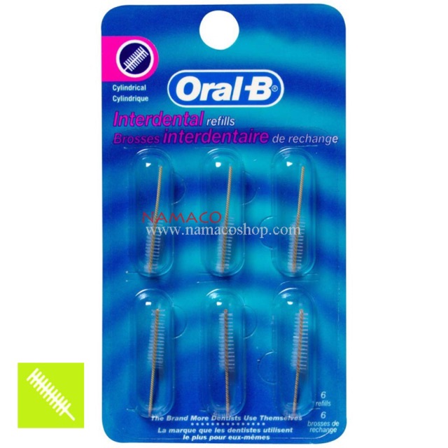 OralB รีฟิวแปรงซอกฟัน Refill Interdental brush (Cylindrical) Shopee