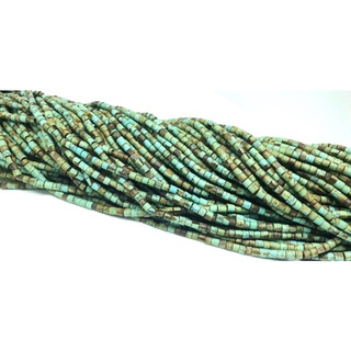 ภาพหน้าปกสินค้า(ใส่โค้ดINCSM4Fเพิ่ม 20) หินเทอร์ควอยส์ 1 เส้น ขนาด 2.7 มม. อะไหล่ร้อยเครื่องประดับ Turquoise Tiny Heishi Tube Beads ที่เกี่ยวข้อง