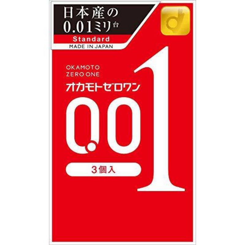 ของแท้-100-นำเข้าจากญี่ปุ่น-okamoto-001-ถุงยางอนามัยโอกาโมโต-0-01-มม-บางที่สุดในโลกเพียง-กล่องบรรจุ-3ชิ้น