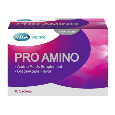 ภาพสินค้าMega We Care Pro Amino Growth hormone บรรจุ 10 ซอง เมก้า วีแคร์ โปร อะมิโน กลิ่นแอปเปิ้ล ผสมองุ่น จากร้าน p4ushop บน Shopee ภาพที่ 1