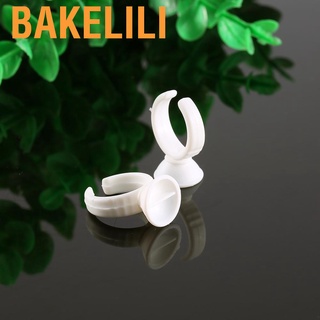 Bakelili 50 ชิ้น ใหม่ ถาวร กาวติดขนตา คิ้ว สัก เม็ดสี แหวน ที่วางแต่งหน้า แบบใช้แล้วทิ้ง