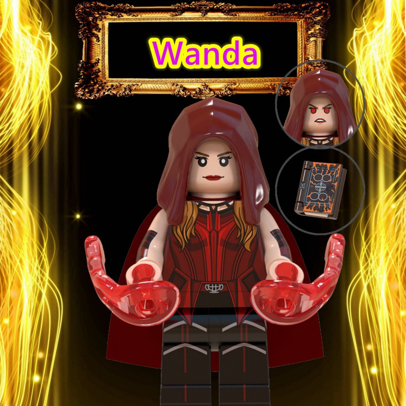 บล็อคตัวต่อ-รูปแม่มด-scarlet-witch-wanda-monica-rambeau-vison-quicksilver-ของเล่นสําหรับเด็ก