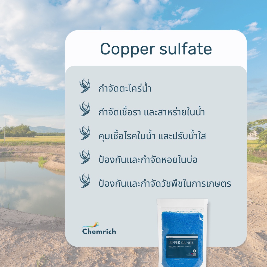 500g-1kg-คอปเปอร์ซัลเฟต-บริสุทธิ์-99-9-ผงจุนสี-คอปเปอร์-ซัลเฟต-copper-sulfate-pentahydrate-99-9-pure-chemrich