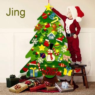 Jing Merry ต้นคริสต์มาส แบบติดผนัง ถอดออกได้ สําหรับตกแต่งปาร์ตี้คริสต์มาส