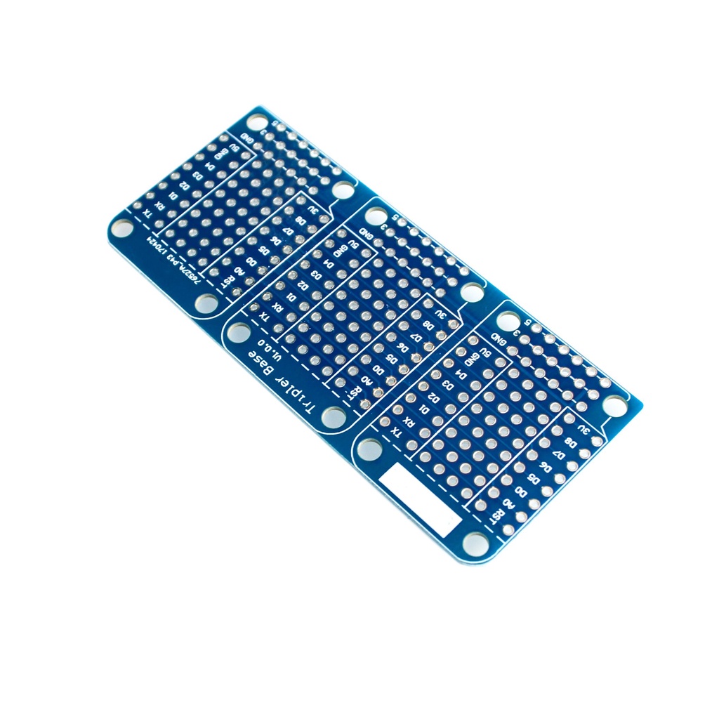 Mini D1 Triple Shield สําหรับ WeMos D1 Mini Dua Sided Perf Board ...