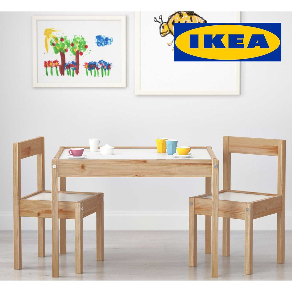 ภาพสินค้าIKEA LTT LATT โต๊ะเด็ก+เก้าอี้ 2 ตัว จากร้าน kreangsakkan บน Shopee ภาพที่ 2