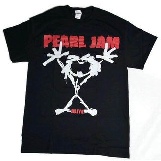 เสื้อยืดผ้าฝ้ายCOTTON HH เสื้อยืดวง PEARL JAM (ALIVE) ลิขสิทธิ์แท้ เสื้อยืดคอกลมS-5XL