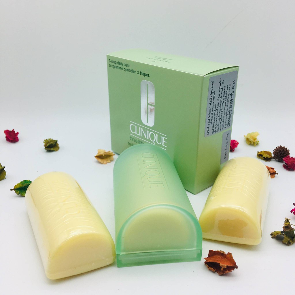 clinique 3 little soaps with travel dish 150g. ( มี . Mild. ) Shopee
