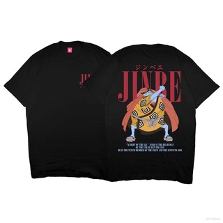 เสื้อยืดแขนสั้นลําลอง ทรงหลวม พิมพ์ลายอนิเมะ ONE PIECE Jinbe 3 มิติ แฟชั่นสําหรับผู้ชาย และผู้หญิง