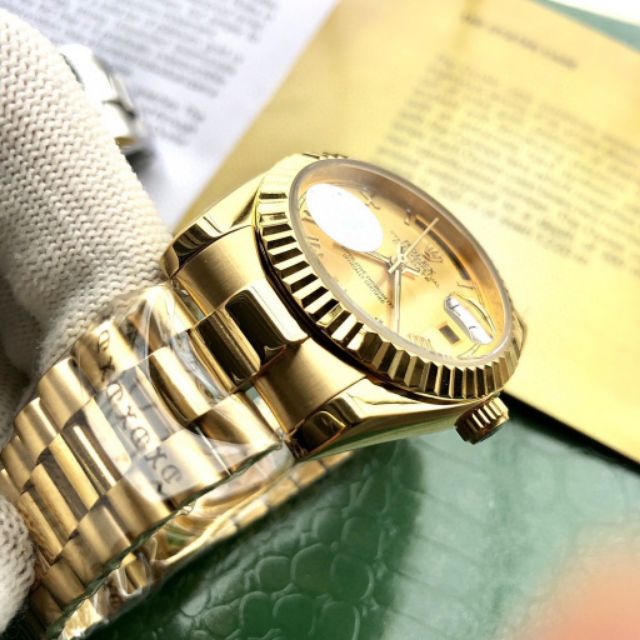 rolex-rolex-นาฬิกาแฟชั่นผู้หญิงคลาสสิคแผ่นดำขนาด-28-มม