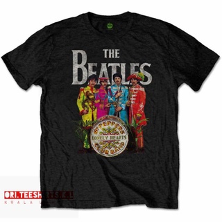 Beatles Sgt. ของแท้ เสื้อยืดคอกลม ผ้าฝ้าย พิมพ์ลายพริกไทย สวมใส่สบาย เข้าได้กับทุกชุด