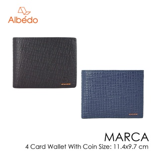 [Albedo] MARCA  4 CARD WALLET WITH COIN กระเป๋าสตางค์หนังแท้ รุ่น MARCA - MC01355/MC01399