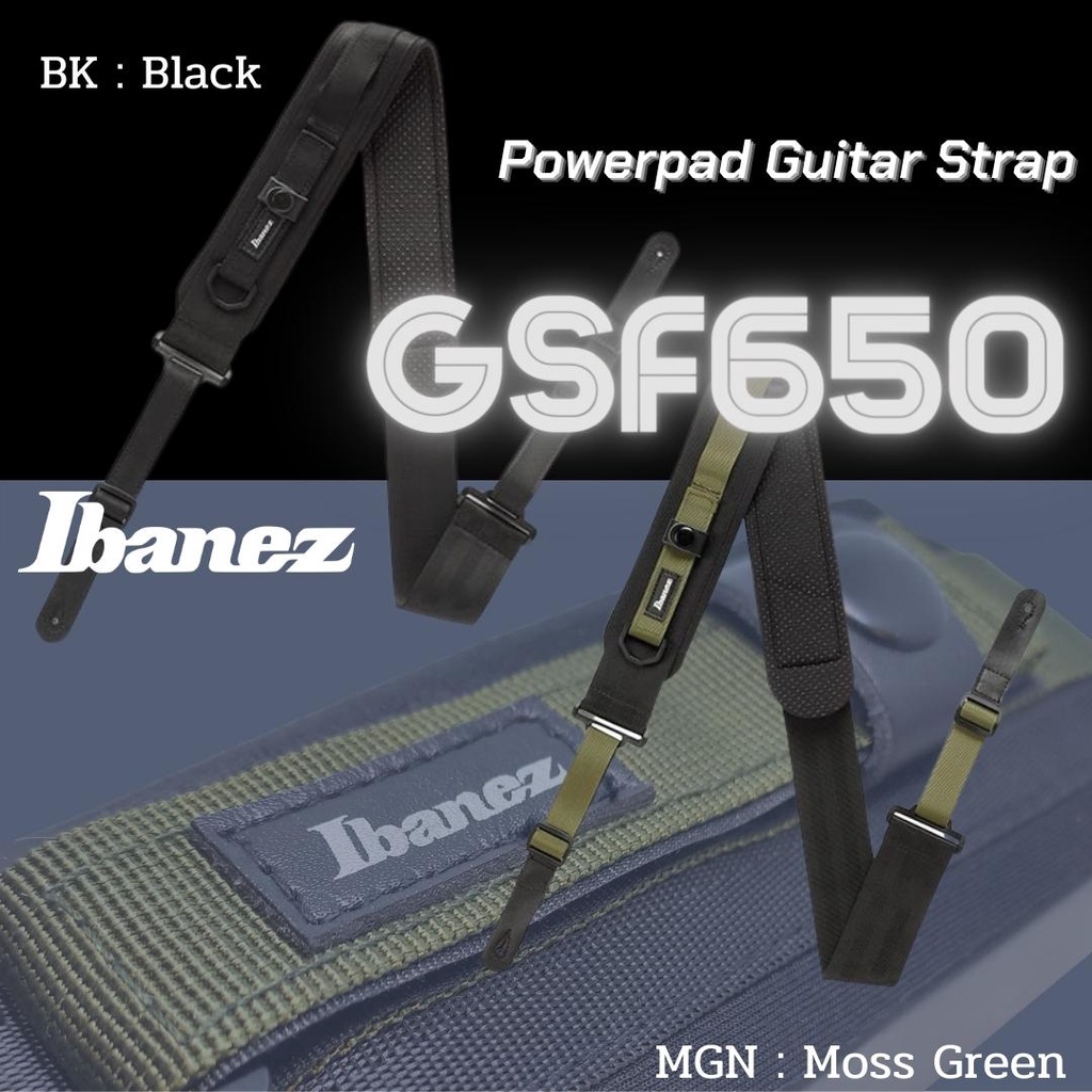 สายสะพายกีตาร์ Ibanez GSF650 Powerpad Guitar Strap Shopee Thailand
