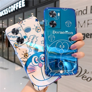 New เคสโทรศัพท์ OPPO A57 4G 2022 / A77 5G / A96 4G / A76 Fashion Soft Case Doraemon Cute Cartoon Couple Blu-ray Cover เคส Oppo A57 OPPOA77