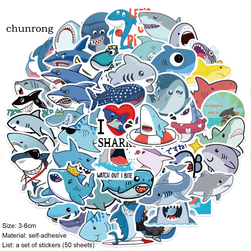 chunrong-สติกเกอร์-ลายหลายรูปแบบ-สําหรับติดตกแต่งสมุดภาพ-เครื่องเขียนเด็ก-50-ชิ้น-ต่อชุด