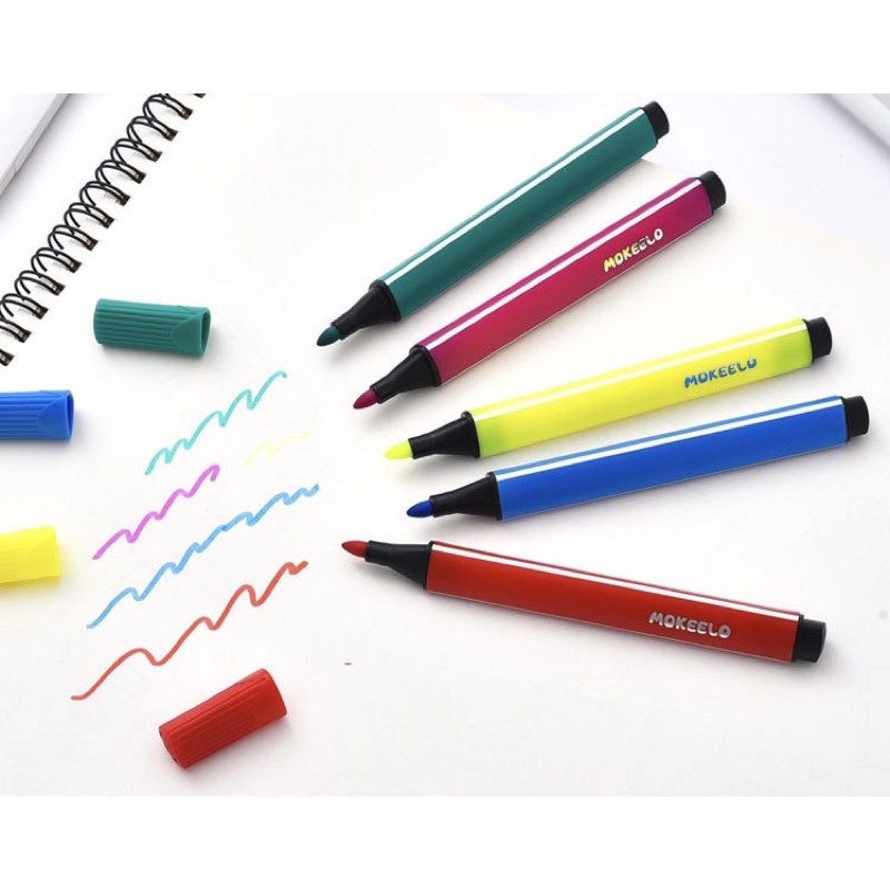ปากการะบายสี-18-สี-ปากกาเมจิก-18-แท่ง-ระบายสีสวย