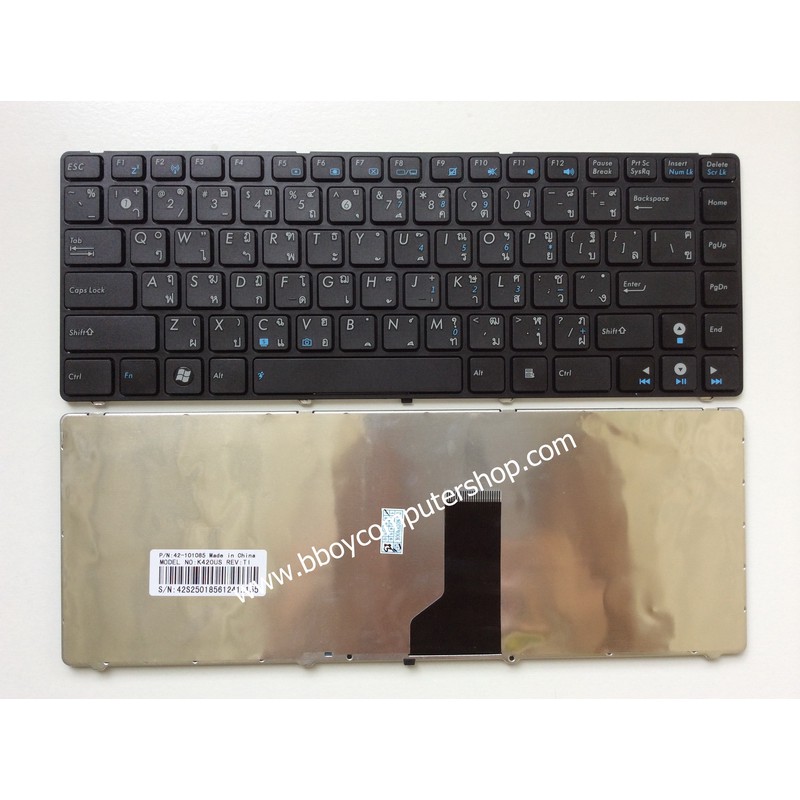 asus-keyboard-คีย์บอร์ด-asus-a42f-a42j-a42s-a43s-k42j-k42n-k43e-ul30-u30-ภาษาไทย