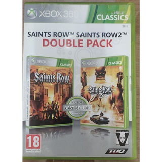 แผ่นX BOX 360 แท้ โซน PAL- SAINTS ROW  SAINTS ROW 2 DOUBLE PACK น่าสะสม แผ่นไม่มีแม้รอยขีดข่วน ✅✅