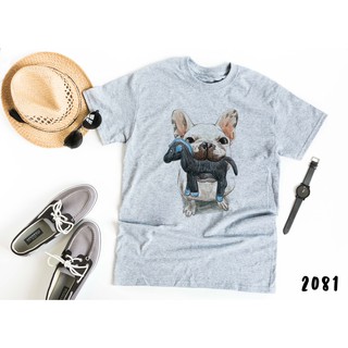 เสื้อยืดโอเวอร์ไซส์French Bulldog T-shirt (เฟรนช์ บู็อก) 2081S-3XL