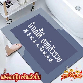 EcoChang พรมเช็ดเท้า พรมปูพื้น ไดอะตอมโคลน Diatom mud soft mat พรมเช็ดเท้ากันลื่น Anti-slip พรมห้องน้ำ ซับน้ำได้ดี