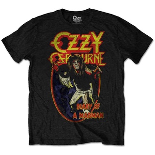 เสื้อยืดผ้าฝ้ายพิมพ์ลายขายดี เสื้อยืด ลาย Ozzy Osbourne Diary Of A Mad Man สําหรับผู้ชาย