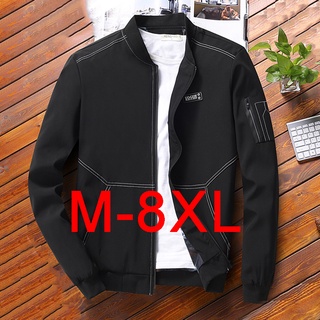 เสื้อเจ็คเก็ตผู้ชาย เสื้อแจ็กเก็ต ขนาดใหญ่ สําหรับผู้ชาย ไซซ์ M-8XL 2023