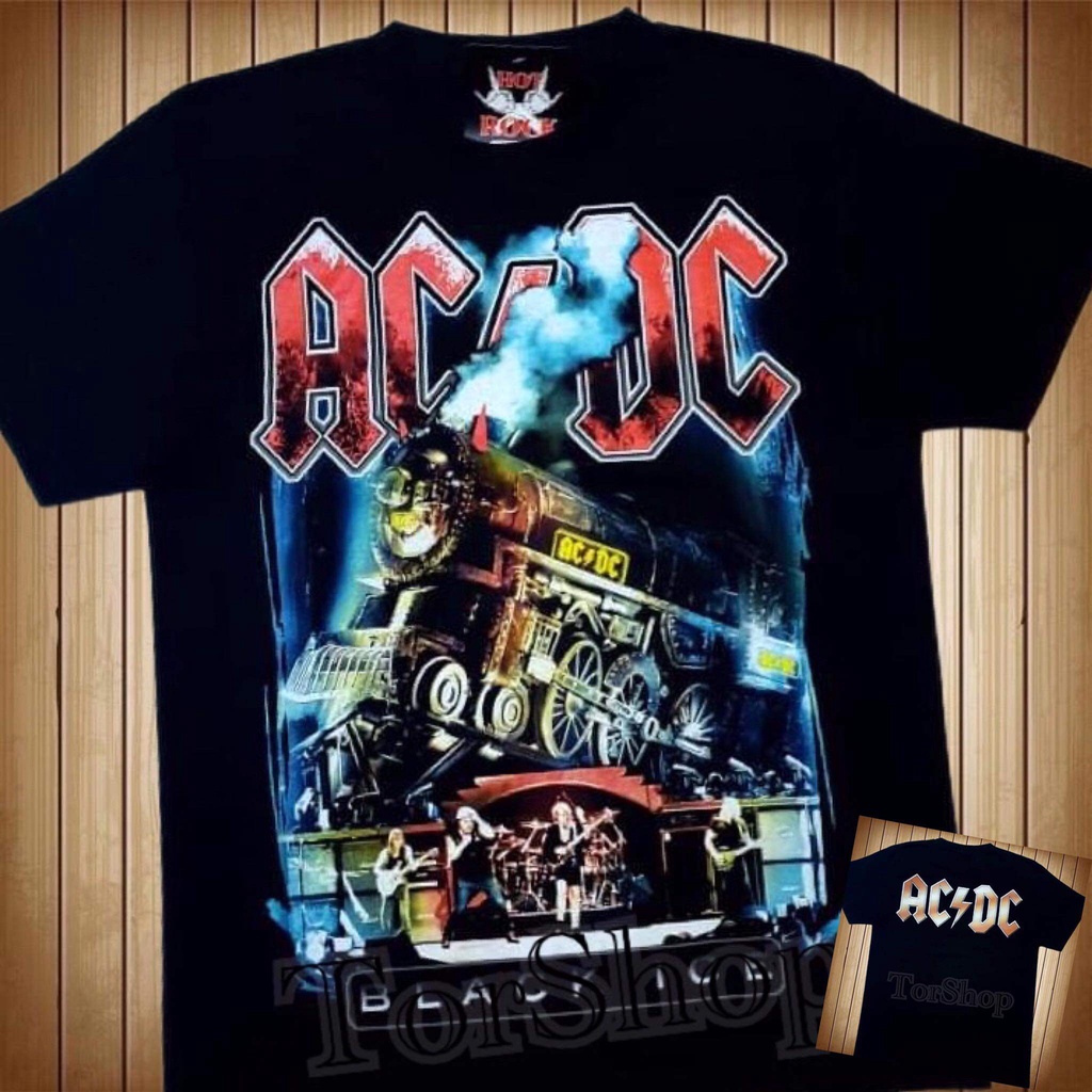 เสื้อยืดโอเวอร์ไซส์rockyeah-hotrock-t-shirt-3d-เสื้อวง-acdc-สกรีนคมชัดhd-ไซส์ยุโรป-เสื้อวินเทจ90-เสื้อทรงเอ-เสื้อทรง