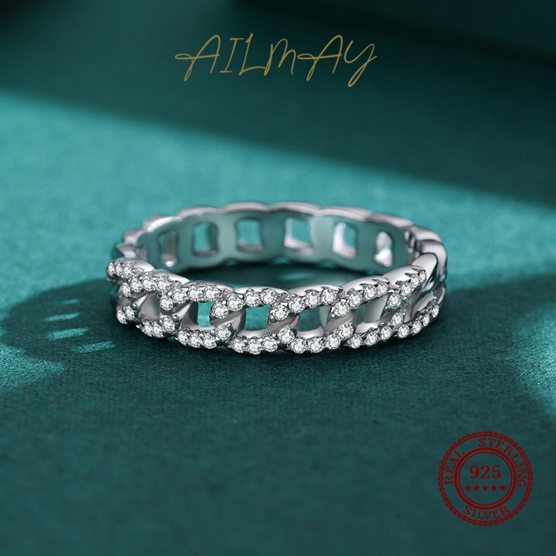 ailmay-แหวนเงินสเตอร์ลิง-925-ซ้อนกันได้-เครื่องประดับแฟชั่น-สําหรับผู้หญิง-ปาร์ตี้