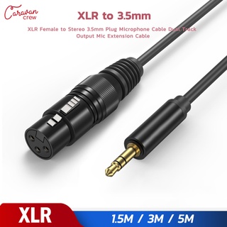 Caravan Crew 3.5mm to XLR Micron FXLR Female to Stereo 3.5mm Plug Cable Dual Track Output Mic Extension