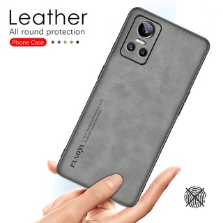 Sheepskin Leather Coque Case For Oppo Realme GT Neo 3 2 Realmi G T Neo2 Neo3 GTNeo2 GTNeo3 Camera Protect Silicone Bumper Cover