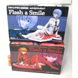 (แท้/กล่องดำ/ฐานแดงทึบ/มือ1/มือ2) Evangelion Flash a Smile Figures​ Rei Ayanami & Asuka Langley​  โมเดล อีวา เรย์ อาสึกะ