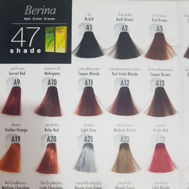 ภาพหน้าปกสินค้าเบอริน่า ครีมเปลี่ยนสีผม berina hair color cream จากร้าน ntbeautyth บน Shopee