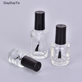 Daydayto ขวดแก้วเปล่า พร้อมแปรง ขนาด 5 10 15 มล. สําหรับใส่สีทาเล็บ 1 ชิ้น