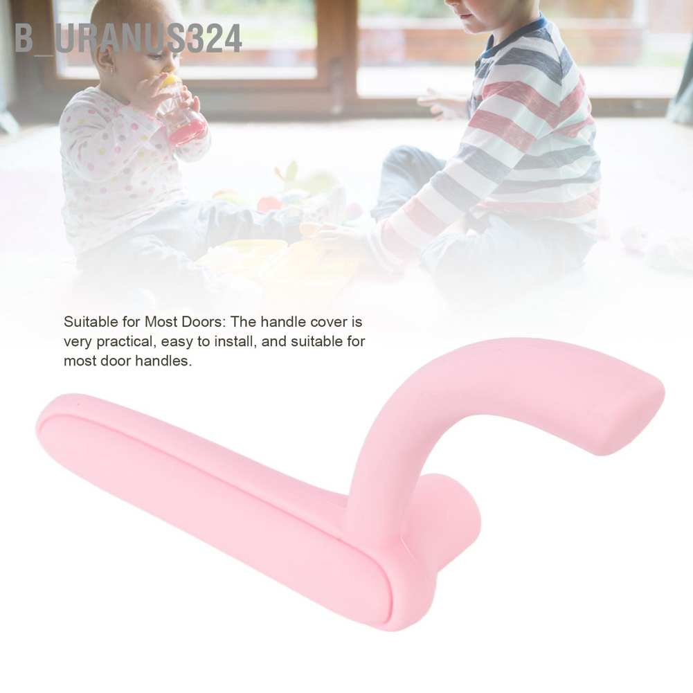 b-uranus324-baby-safety-door-knob-cover-pinch-prevention-silicone-handle-for-kitchens-bathrooms-bedrooms-pink