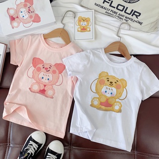 เสื้อยืดแขนสั้น พิมพ์ลาย Winnie The Pooh น่ารัก สําหรับเด็ก