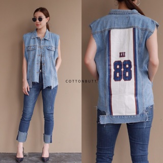 Korea Denim Sleeveless Jacket