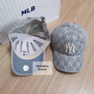 Mlb Denim Monogram Cap หมวก