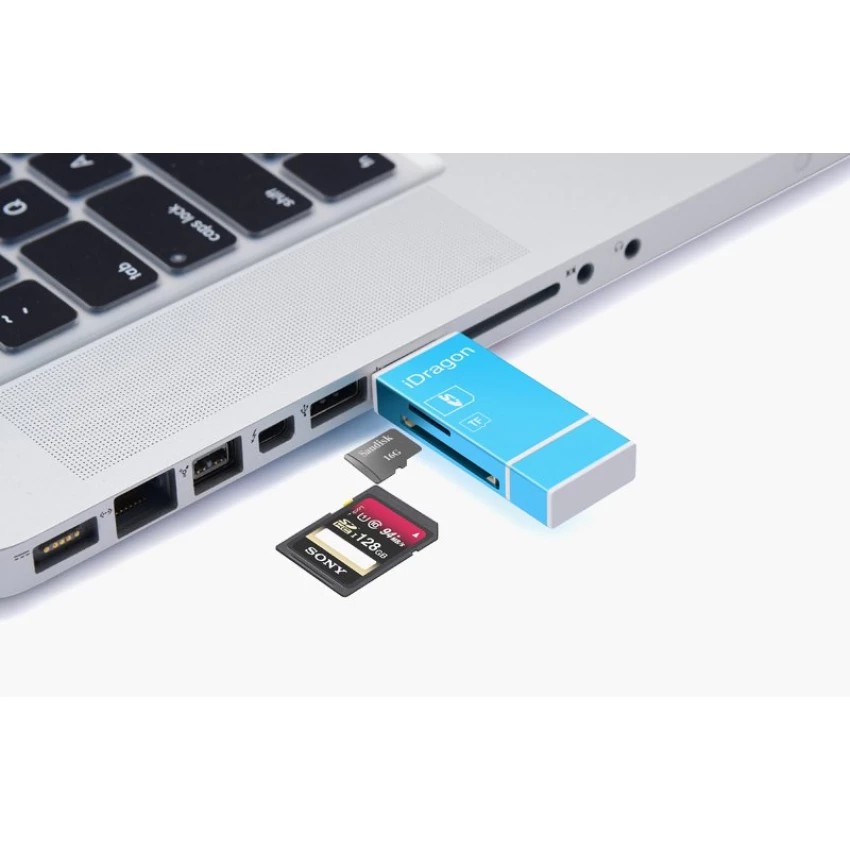 iDragon Card Reader Micro SD/SD Card USB 3.0 แฟลชไดร์ฟสำรองข้อมูลสำหรับ ...