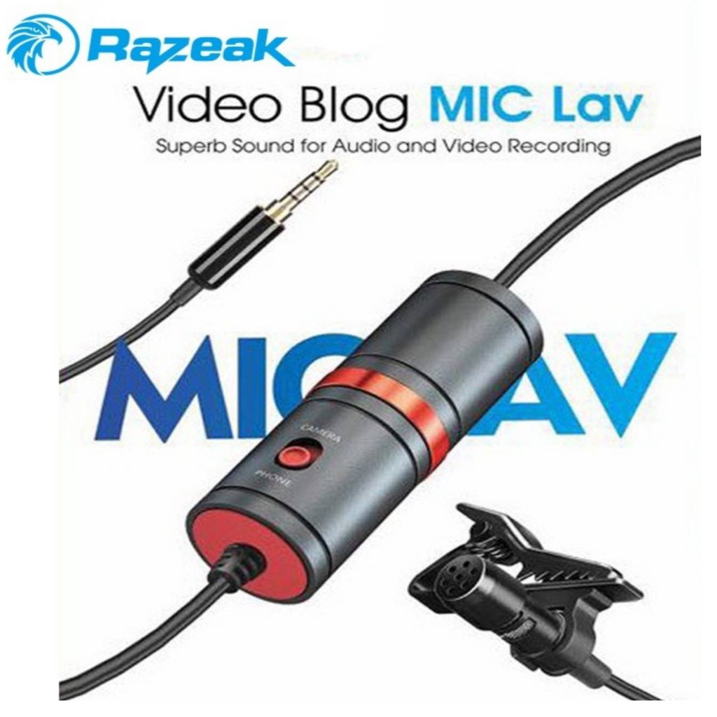 razeak-video-blog-mic-lav-ไมค์ไลฟ์สด-ไมไลไมโครโฟนพกพา