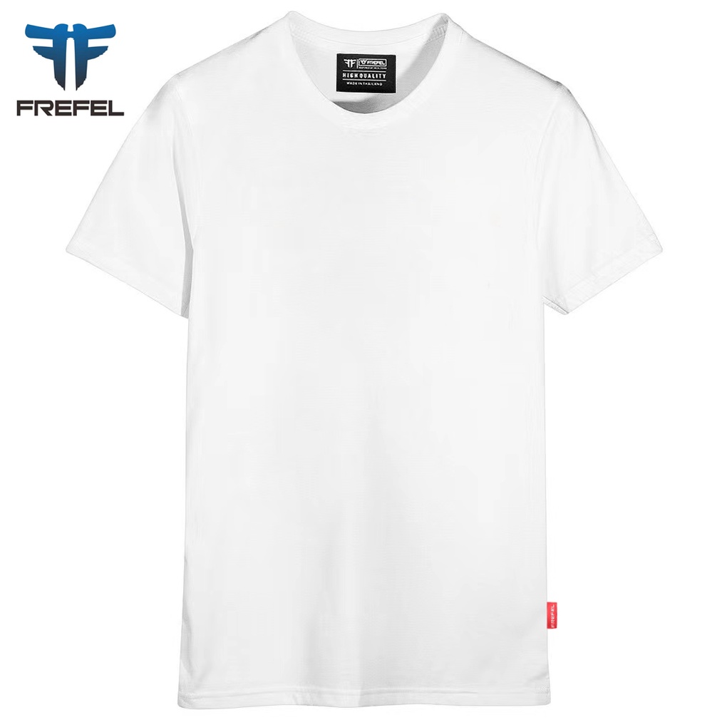 frefel-เสื้อยืดเปล่า-เสื้อยืดสีพื้น-เสื้อยืดคอกลม-สีขาว