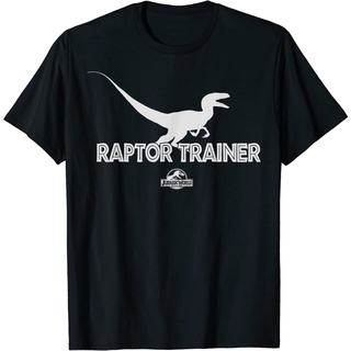 เสื้อยืดโอเวอร์ไซส์เสื้อยืด พิมพ์ลายกราฟิก Juric World Raptor Trainer Silhouette สําหรับผู้ชายS-3XL