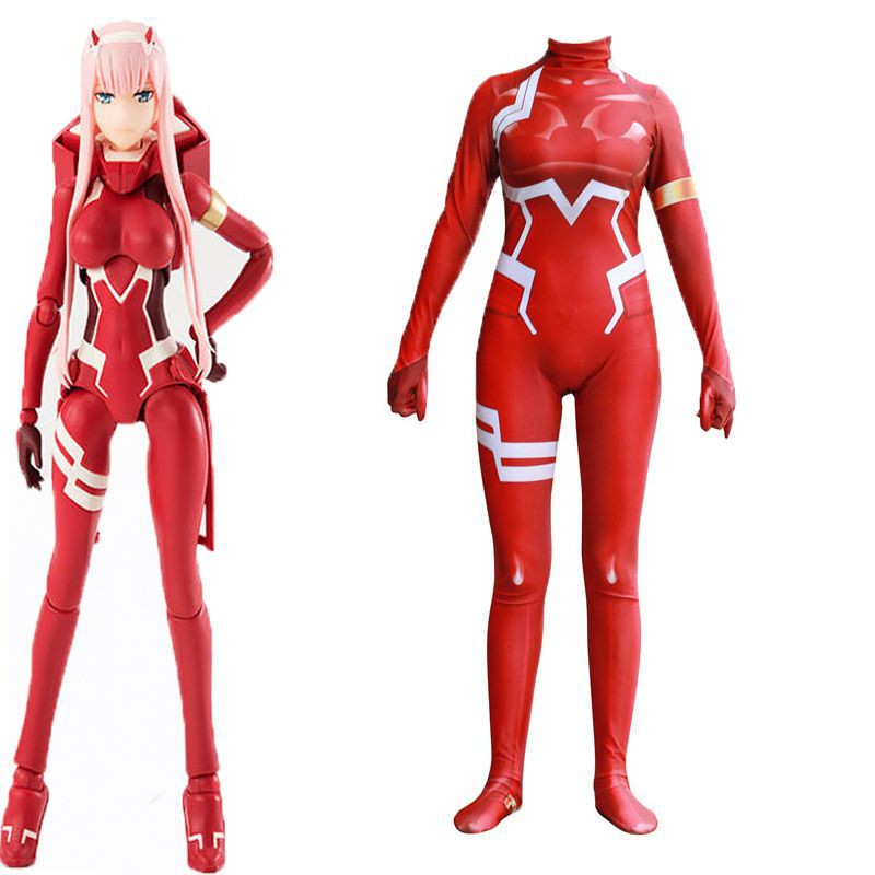 ภาพหน้าปกสินค้าชุดคอสเพลย์ Animeชุดบอดี้สูทคอสเพลย์ Anime Darling In The Franxx Zero Two 02 จากร้าน clothesparadise.th บน Shopee