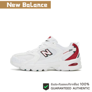 (พร้อมส่ง ของแท้100%)  New Balance 530 SK White Red