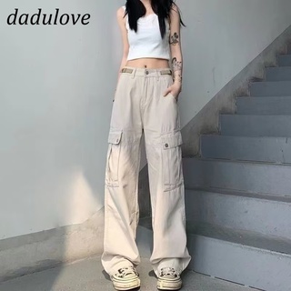 DaDulove💕 2022 New Ins Korean Version of the Street Hip-hop Overalls High-waisted Slim Wide-leg Loose Casual Pants