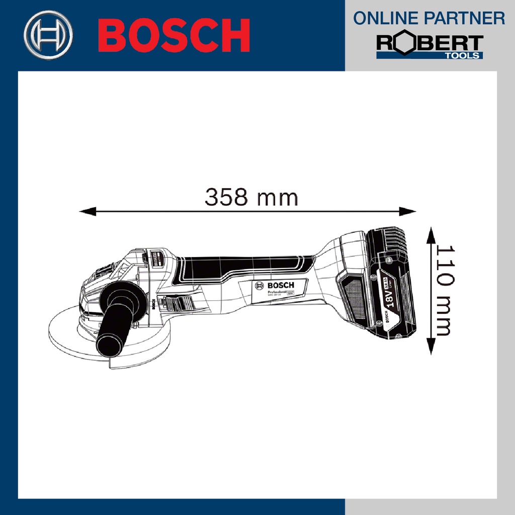 bosch-รุ่น-gws-18v-10-เครื่องเจียรไร้สาย-4-18v-มีกันสะบัด-ระบบเบรคอัตโนมัติ-แบตเตอรี่-5ah-2ก้อน-แท่นชาร์จ-06019j40k1