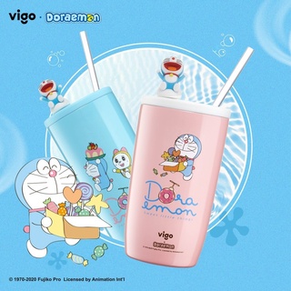 🥛กระบอกน้ำ🥤Vigo-DORAEMON ถ้วยน้ำหลอดสำหรับเด็กถ้วยน้ำสแตนเลส 19L8